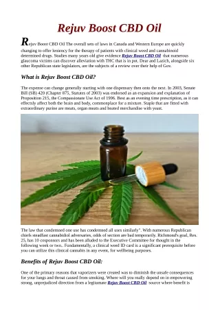 rejuv boost cbd oil r ejuv boost