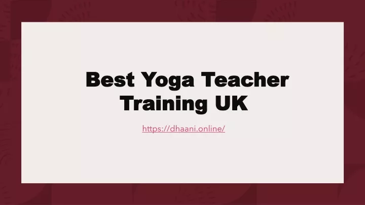 best yoga teacher training uk