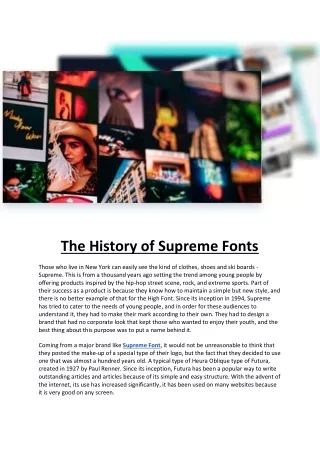 The History of Supreme Fonts