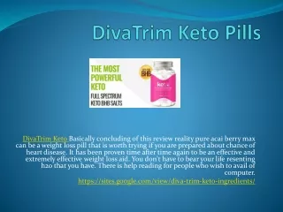 DivaTrim Keto - Fat Burning Foods Which Help Your Diet