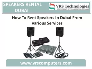 speakers rental dubai