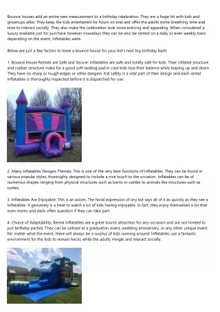 bounce house rental: Expectations vs. Reality