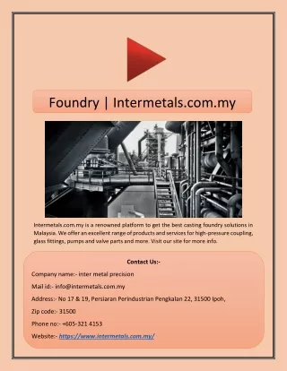 foundry intermetals com my