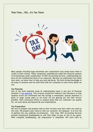 that time yes it s tax time
