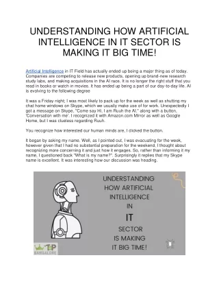 understanding how artificial intelligence