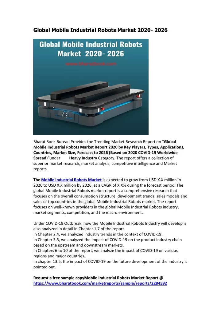 global mobile industrial robots market 2020 2026