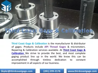 third coast gage calibration