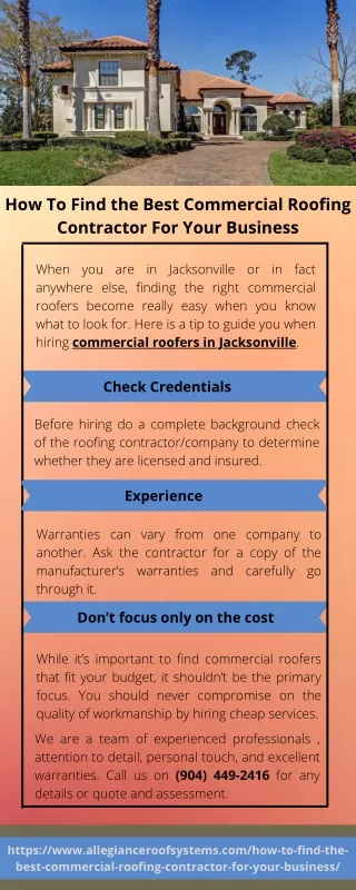 Tips To Find the Best Commercial Roofing Contractor For Your Business