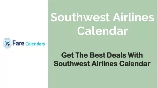 southwest airlines calendar