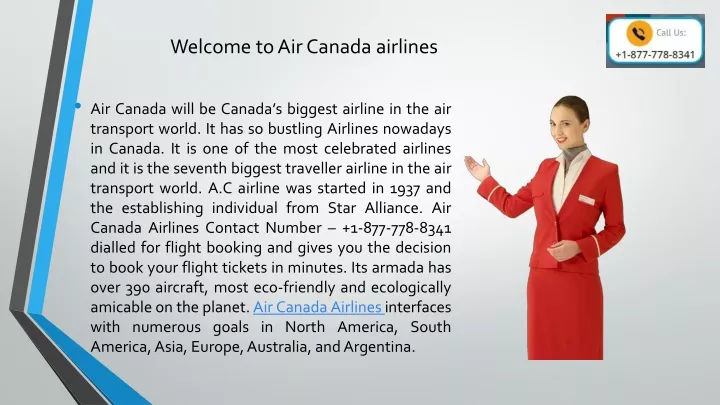 welcome to air canada airlines
