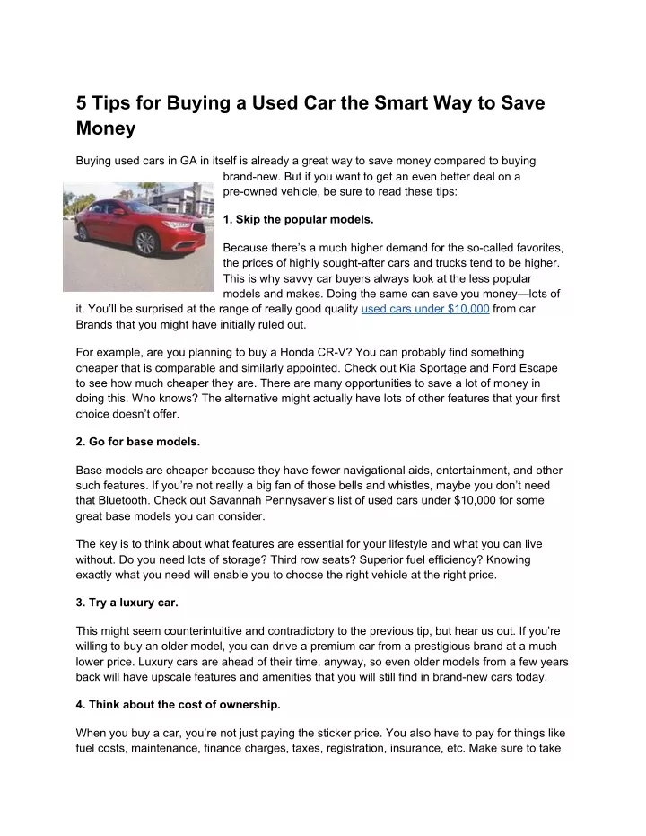 5 tips for buying a used car the smart