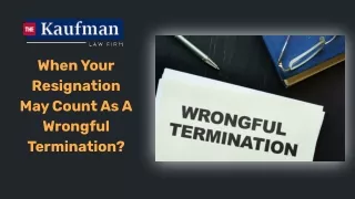 when your resignation may count as a wrongful