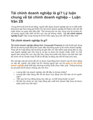 t i ch nh doanh nghi p l g l lu n chung