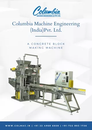 Concrete block making machine
