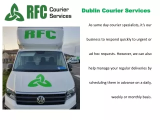 Same Day Courier Services in Dublin | Fast Delivery
