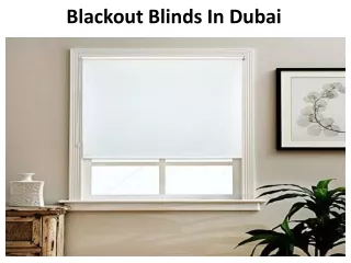 Blackout Blinds Dubai