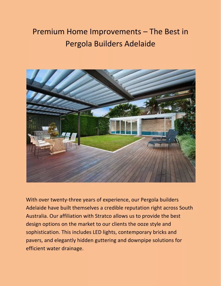 premium home improvements the best in pergola
