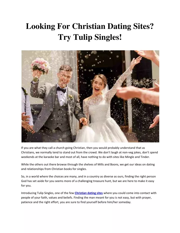 looking for christian dating sites try tulip