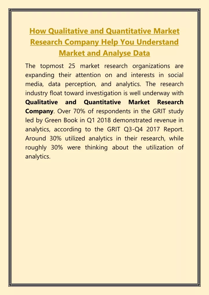 how qualitative and quantitative market research