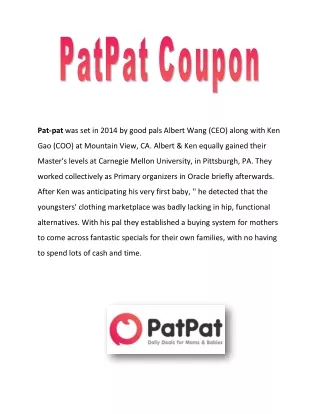 Get Upto 75% Off On PatPat Coupon At Coupon2deal.com