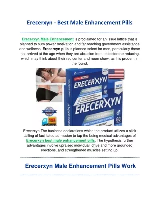 Erecerxyn Benefits - How To Use Erecerxyn Pills?