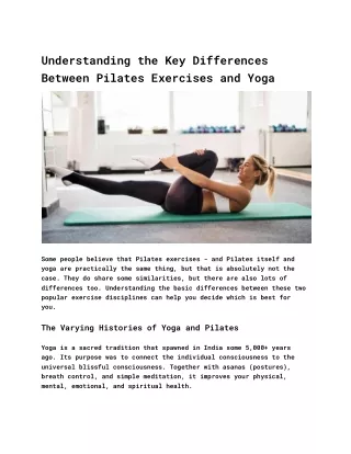 understanding the key differences between pilates
