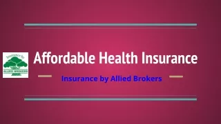 Affordable Health Insurance Insurance by