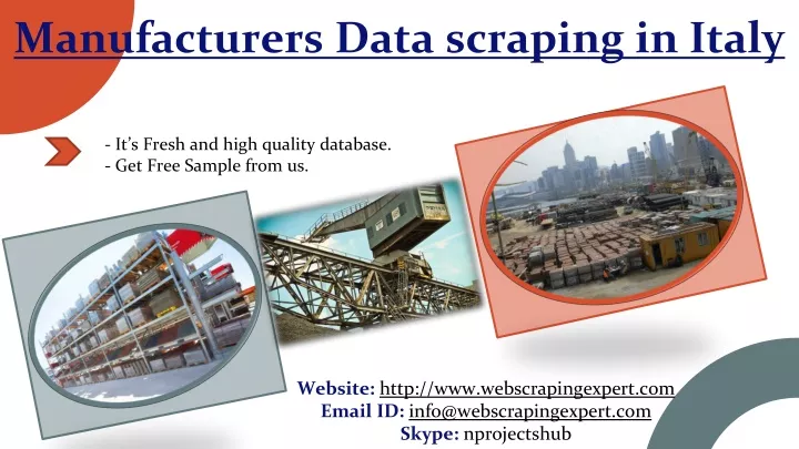 it s fresh and high quality database get free sample from us