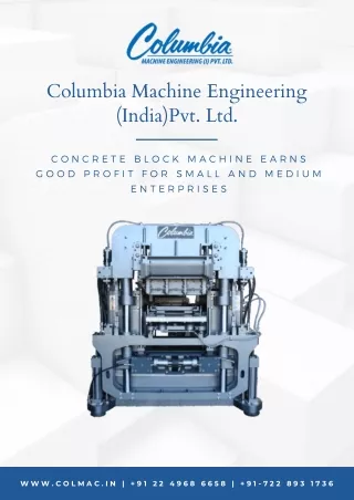 Concrete Block Machine supplier in India