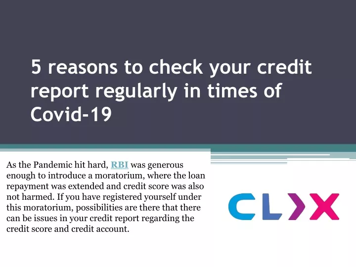5 reasons to check your credit report regularly in times of covid 19