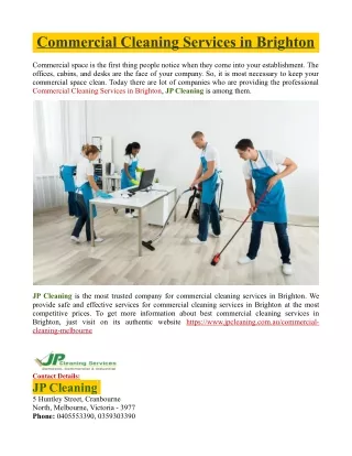 Commercial Cleaning Services in Brighton