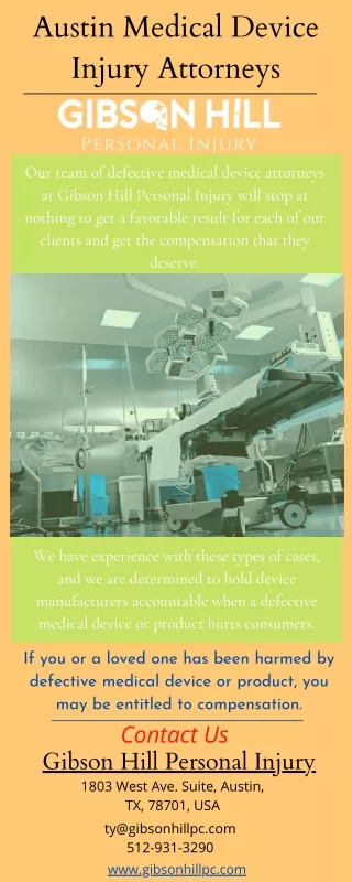 austin medical device injury attorneys