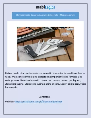 Elettrodomestici da cucina in vendita Online Italia | Mabizone.com/it