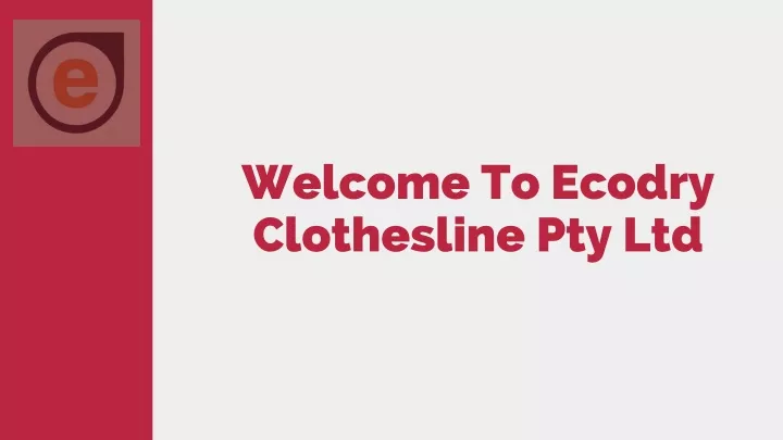 welcome to ecodry clothesline pty ltd