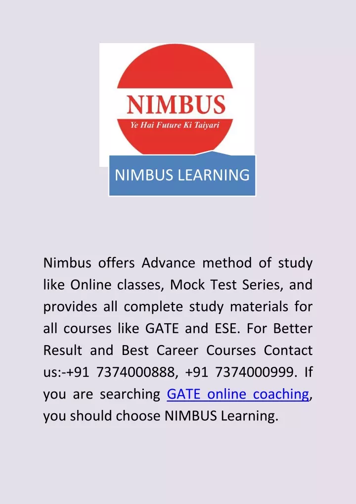 nimbus learning