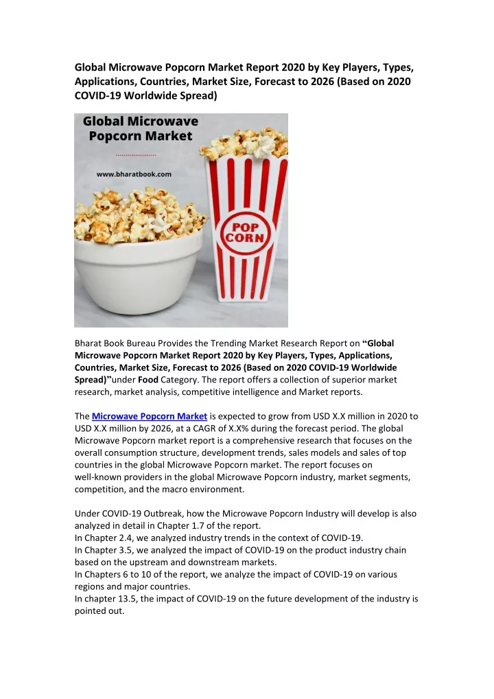 global microwave popcorn market report 2020