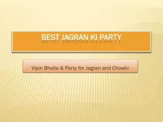 Jagran ki party at discount package