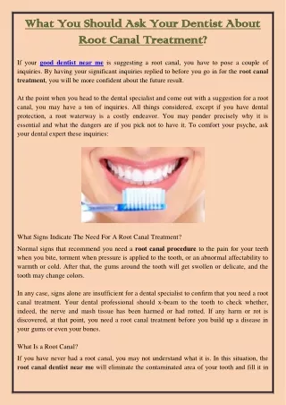 what you should ask your dentist about what