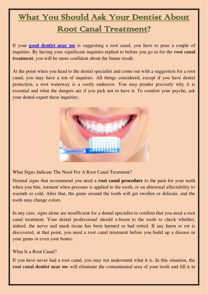 what you should ask your dentist about what