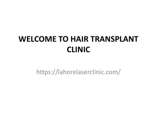 Best hair transplant clinic Lahore