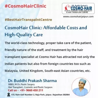 Get the best Hair Transplant Surgeon in Jaipur.