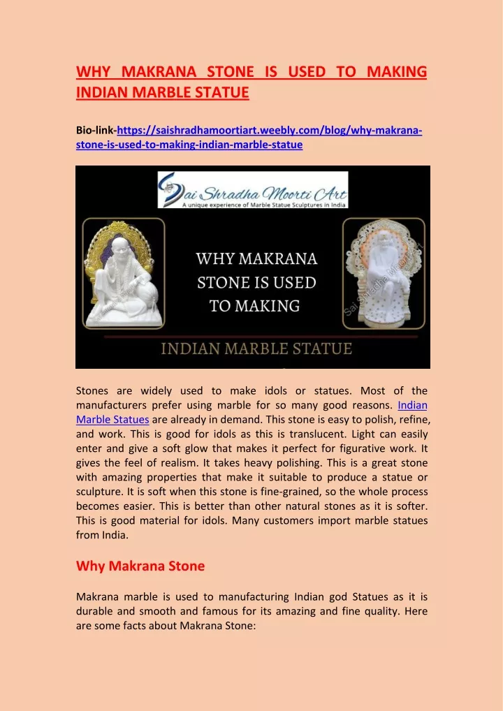 why makrana stone is used to making indian marble