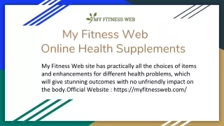 Health & fitness Online Supplements