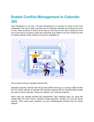 enable conflict management in calendar 365