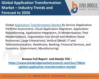 global application transformation market industry