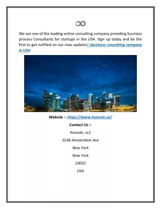we are one of the leading online consulting
