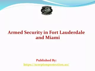 Armed Security in Fort Lauderdale and Miami