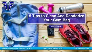 5 tips to clean and deodorize your gym bag