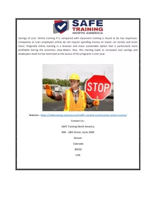 savings of cost online training if is compared