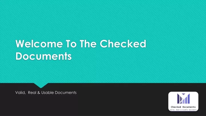 welcome to the checked documents